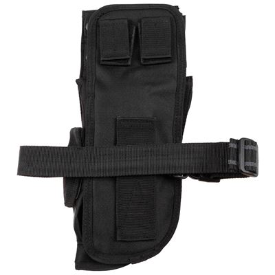 Pouzdro na pistolet i magazynki Tactical prawe CZARNE