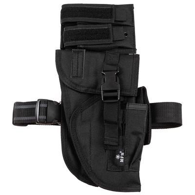 Pouzdro na pistolet i magazynki Tactical prawe CZARNE