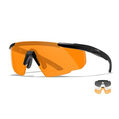 Gogle strzeleckie SABER ADVANCED zestaw 3 okularów z ramką BLACK