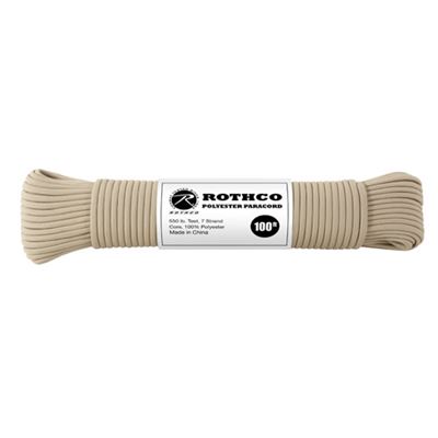 Linka PARACORD poliester 550LB ø 4 mm / 30 m TAN
