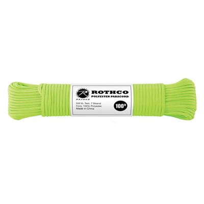 Linka PARACORD poliester 550LB ø 4 mm / 30 m REFLEX GREEN