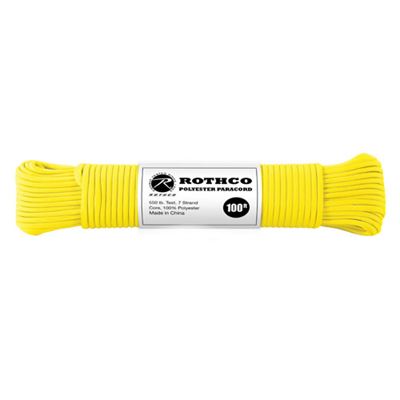 Linka PARACORD poliester 550LB ø 4 mm / 30 m REFLEX ŻÓŁTY