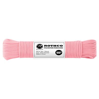 Linka PARACORD poliester 550LB ø 4 mm / 30 m PINK