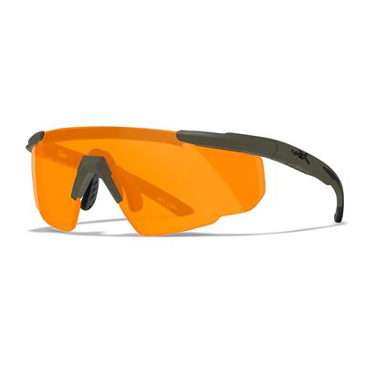 Okulary strzeleckie SABER ADVANCED zestaw 3 okularów ZIELONA ramka