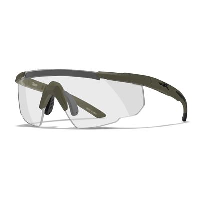 Okulary strzeleckie SABER ADVANCED zestaw 3 okularów ZIELONA ramka