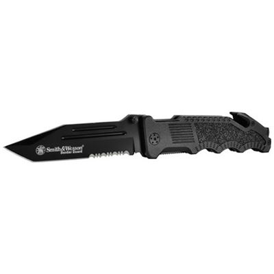 Nóż składany S&W BORDER GUARD RESCUE BLACK