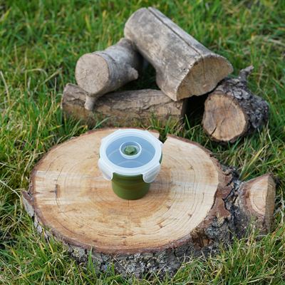 Kubek składany z pokrywką ZIELONY