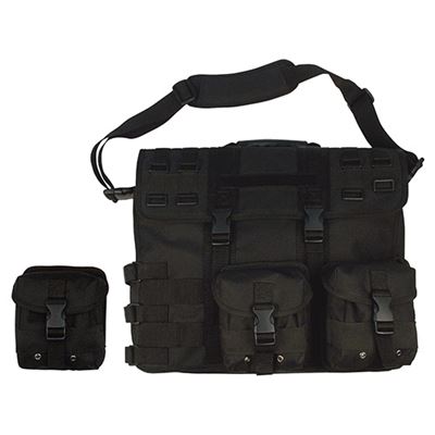 Torba MOLLE na ramię na laptopa CZARNA