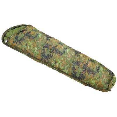 Dwuwarstwowy śpiwór mumia w kamuflażu FLECKTARN