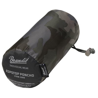 Ponczo Rip-stop z pokrowcem DARK CAMO