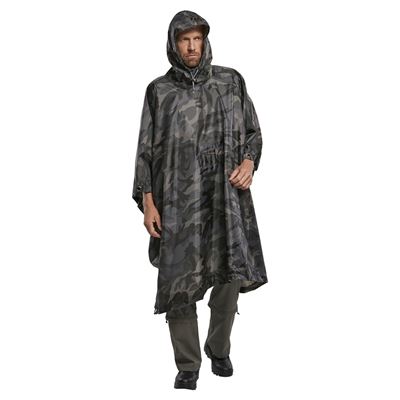 Ponczo Rip-stop z pokrowcem DARK CAMO