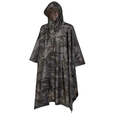 Ponczo Rip-stop z pokrowcem DARK CAMO