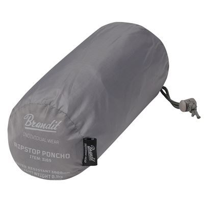 Poncho rip-stop z pokrowcem GREY