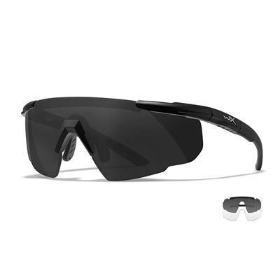 Gogle strzeleckie SABER ADVANCED zestaw 2 okularów z ramką BLACK