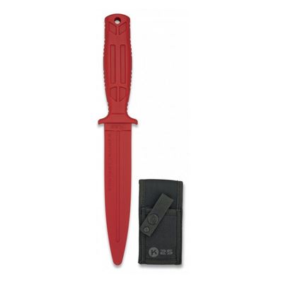 Nóż treningowy K25 gumowy CZERWONY