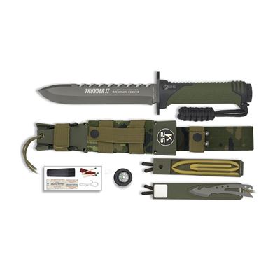 Nóż survivalowy K25 THUNDER II CAMO/OLIV