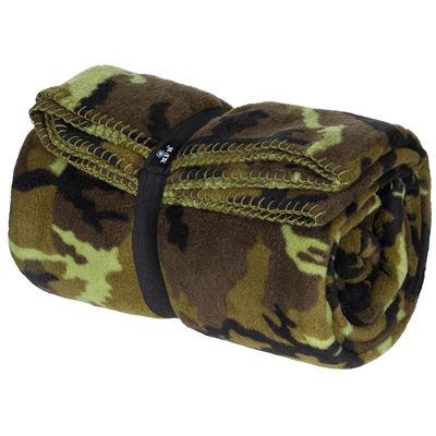 Koc FLEECE 200x150cm w kamuflażu vz.95 Forest