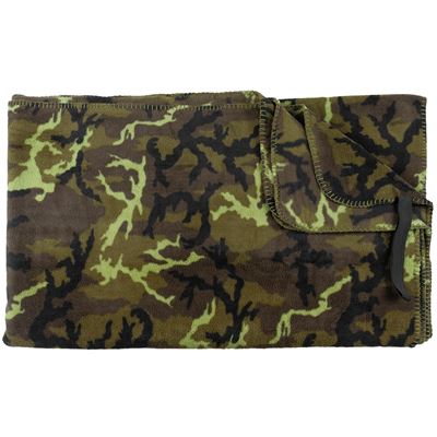 Koc FLEECE 200x150cm w kamuflażu vz.95 Forest
