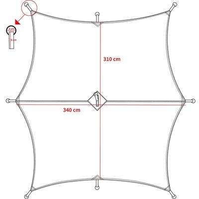 Wodoodporna plandeka Hexagon-Tarp 3,4 x 3,1 m vz.95 Les