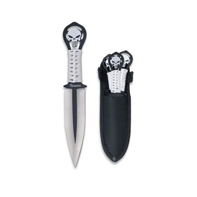 Nóż do rzucania SKULL zestaw 3 sztuk