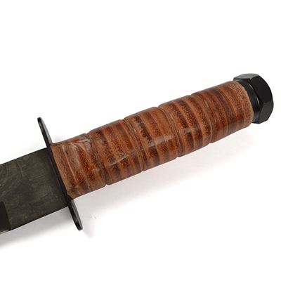 Nóż z skórzanym etui US MARINE CORPS COMBAT