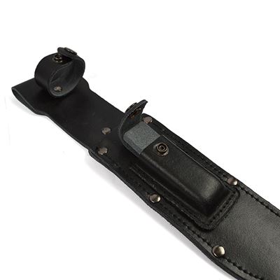 Nóż z skórzanym etui US MARINE CORPS COMBAT