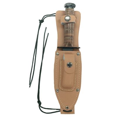 Nóż z skórzanym etui US PILOT’S SURVIVAL ROTHCO 3277 3