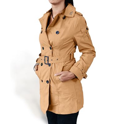 Płaszcz damski TRENCHCOAT BRĄZOWY