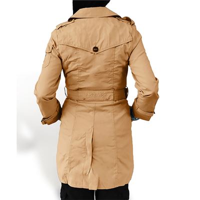 Płaszcz damski TRENCHCOAT BRĄZOWY