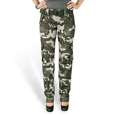 Spodnie damskie PREMIUM SLIMMY BLACK CAMO
