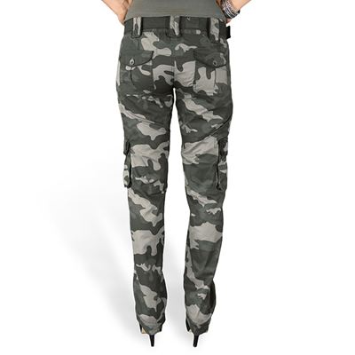 Spodnie damskie PREMIUM SLIMMY BLACK CAMO