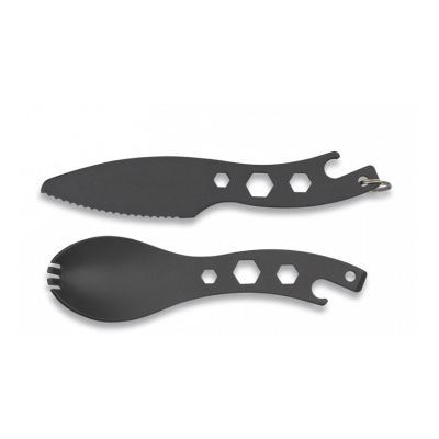Sztućce OUTDOOR zestaw wielofunkcyjny BLACK