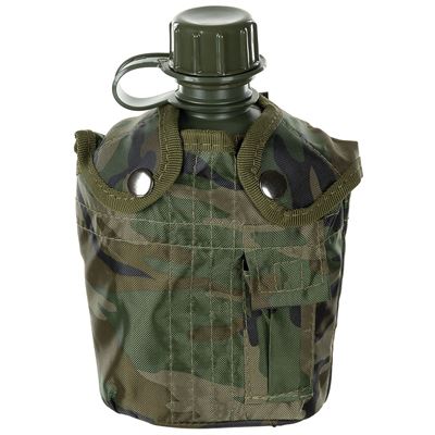 Butelka polowa z nylonowym pokrowcem US 1L WOODLAND