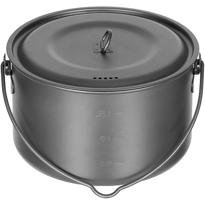 Garnek FOX z pokrywką 1,95 l szeroki TITANIUM