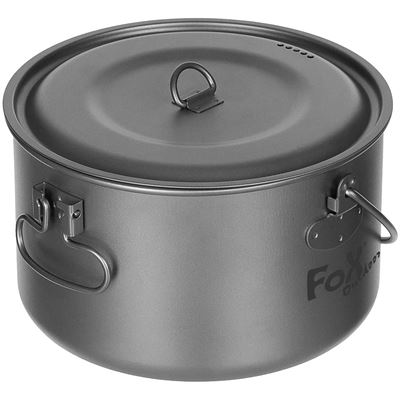 Garnek FOX z pokrywką 1,95 l szeroki TITANIUM