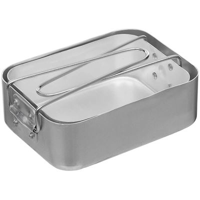 Zestaw naczyń stołowych, kwadratowych, 2 sztuki, aluminiowe
