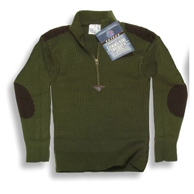 Sweter ACRYLIC COMMANDO 1/4 zip ZELENÝ