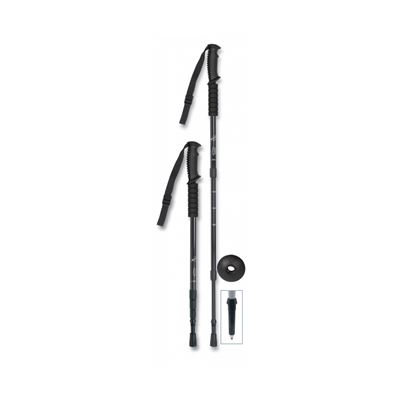 Kij trekkingowy teleskopowy 110/135 cm CZARNY 1 sztuka