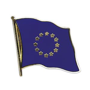 Odznaka flaga UE - powiewająca flaga Unii Europejskiej