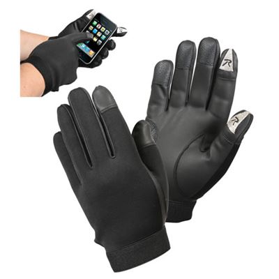 Rękawice taktyczne TOUCH SCREEN neopren BLACK