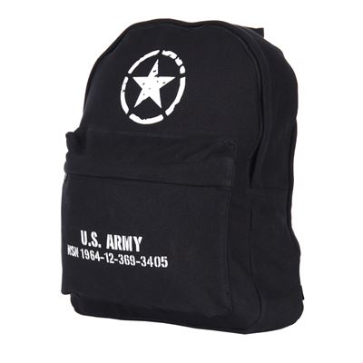 Plecak dziecięcy U.S. ARMY canvas BLACK