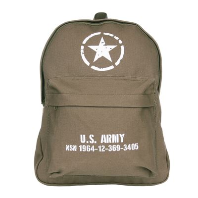 Plecak dziecięcy U.S. ARMY canvas GREEN