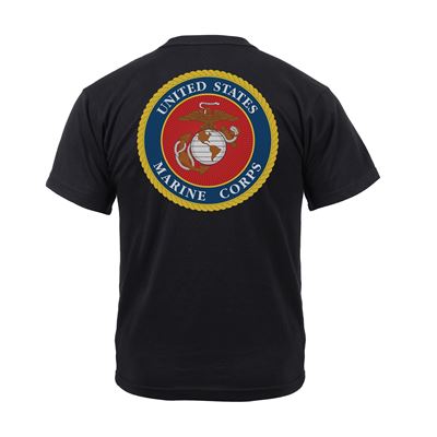 Koszulka MARINES VETERAN z krótkim rękawem BLACK