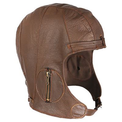 Kask KOŽENÁ lotniczy WWII BRĄZOWY