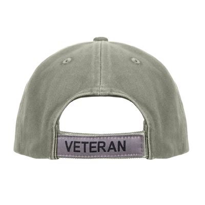 Czapka VINTAGE VETERAN z flagą USA ZIELONA