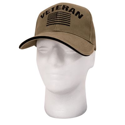 Czapka VINTAGE VETERAN z flagą USA COYOTE ROTHCO 35990 5