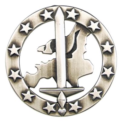 Naszywka BW na beret EUROCORPS metalowa
