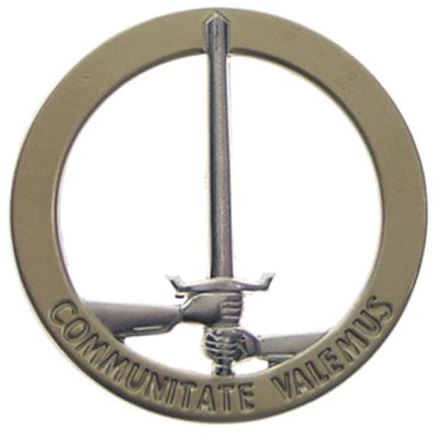 Naszywka BW na beret 1. NL/D-CORPS metalowa