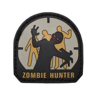 Naszywka 3D ZOMBIE HUNTER plastikowa VELCRO