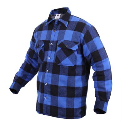 Bluza robocza ocieplana w kratkę NIEBIESKA